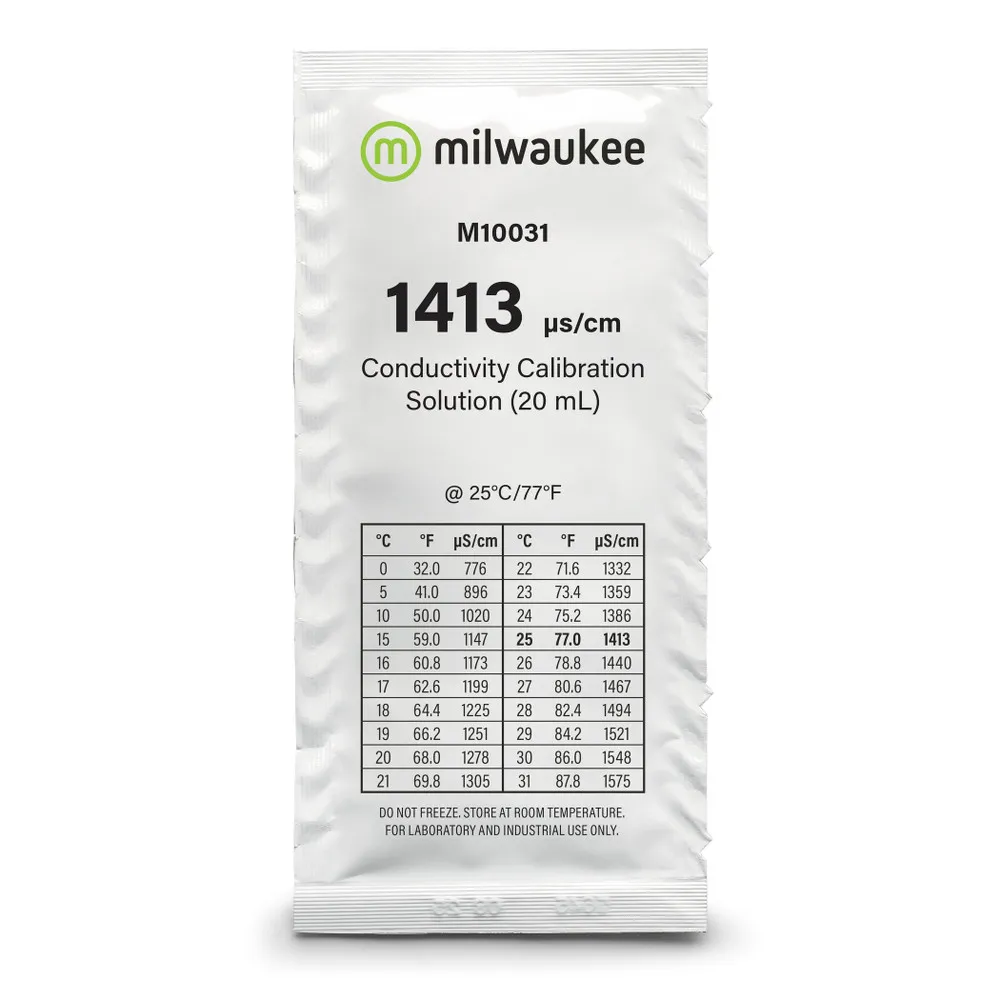 Milwaukee M10031B 1413 µS/cm Пакеты с калибровочным раствором